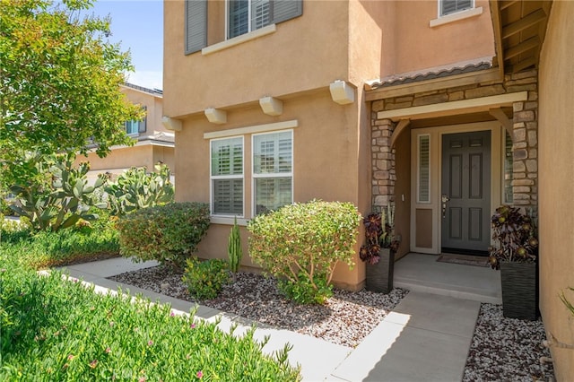 4736 Marrieta St, Jurupa Valley, CA 91752 - property entrance with stucco siding and stone siding