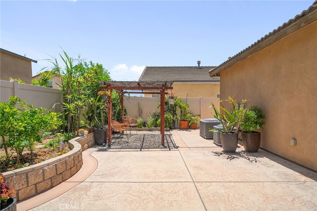 4736 Marrieta St, Jurupa Valley, CA 91752 - view of patio with a fenced backyard and central AC unit
