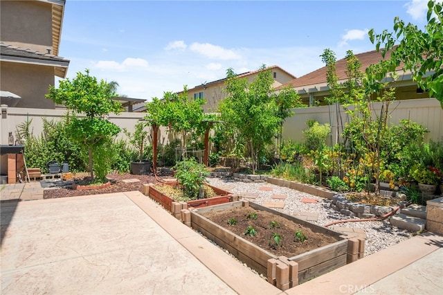 4736 Marrieta St, Jurupa Valley, CA 91752 - view of patio featuring a garden and a fenced backyard