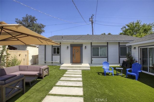 11101 Sarah St, Toluca Lake, CA 91602 - view of front of property with outdoor lounge area