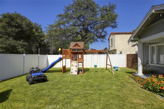 11101 Sarah St, Toluca Lake, CA 91602 - view of yard featuring a playground