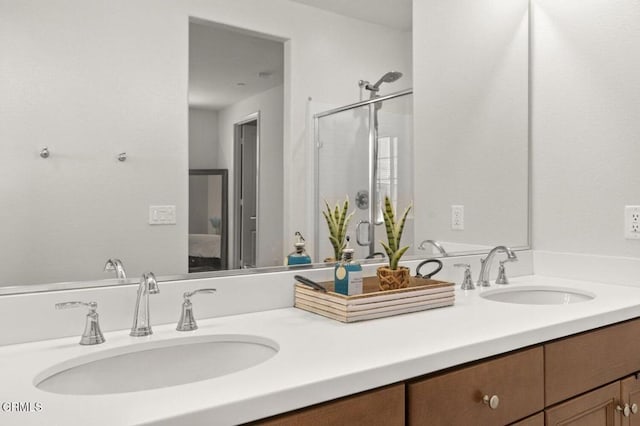 314 Hydrangea St, Fillmore, CA 93015 - ensuite bathroom with double vanity and a stall shower