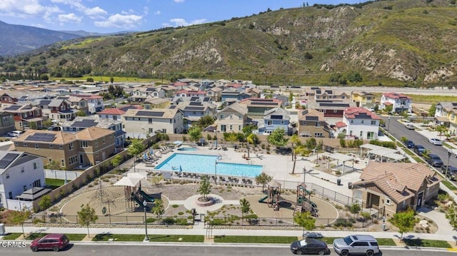 314 Hydrangea St, Fillmore, CA 93015 - aerial view of residential area with mountains and a pool