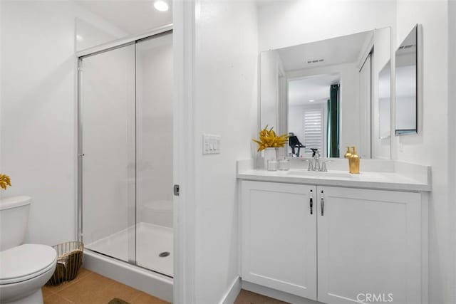24 Vasto St, Rancho Mission Viejo, CA 92694 - full bath with toilet, a stall shower, vanity, and tile patterned floors