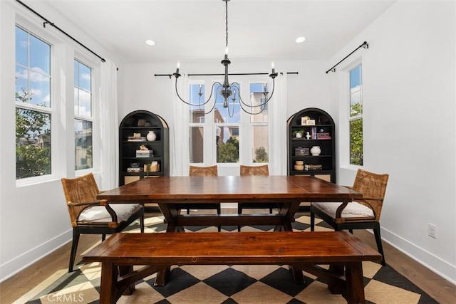 24 Vasto St, Rancho Mission Viejo, CA 92694 - dining space with a chandelier, healthy amount of natural light, wood finished floors, and recessed lighting