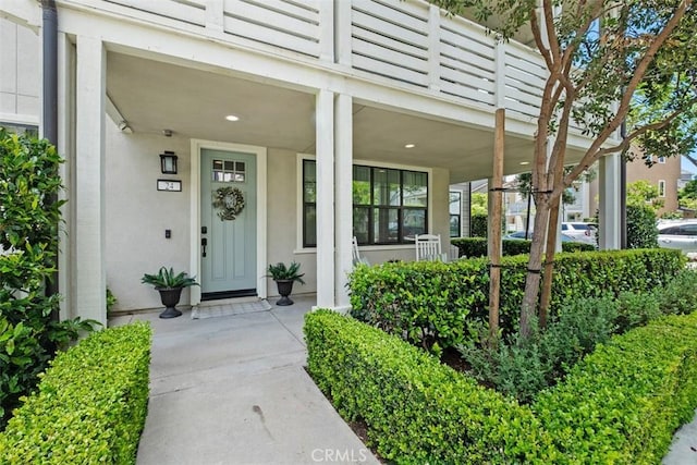 24 Vasto St, Rancho Mission Viejo, CA 92694 - view of exterior entry with covered porch and stucco siding