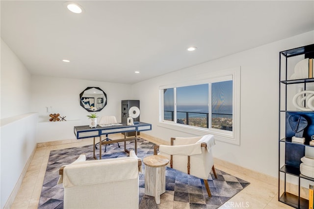 7655 Caminito Avola Ln, Jolla, CA 92037 - office space featuring recessed lighting, baseboards, and tile patterned floors