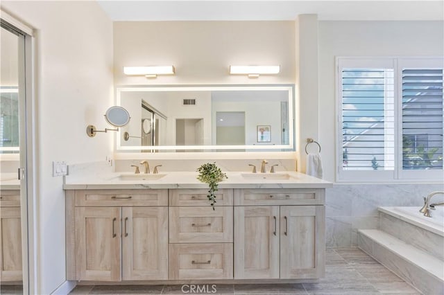 18680 Vantage Pointe Dr, Rowland Heights, CA 91748 - full bath with double vanity and a bath