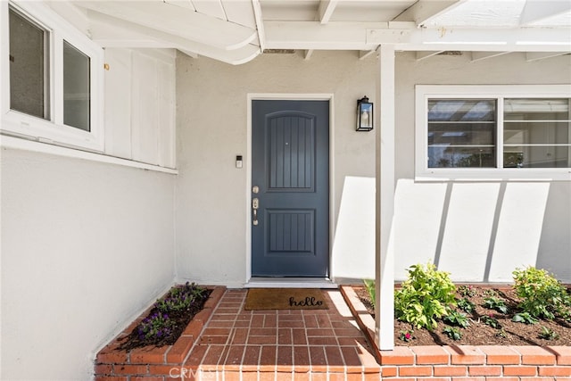 12921 Eveningside Dr, North Tustin, CA 92705 - doorway to property with stucco siding