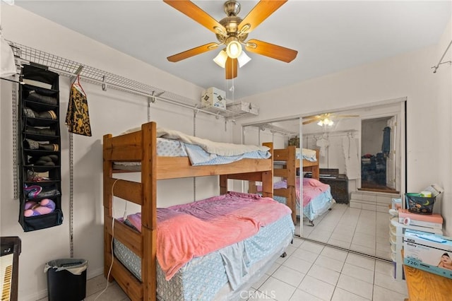 1009 E Peck St, Compton, CA 90221 - tiled bedroom featuring a ceiling fan