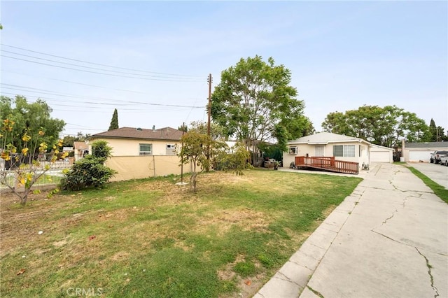 1009 E Peck St, Compton, CA 90221 - view of yard with a wooden deck