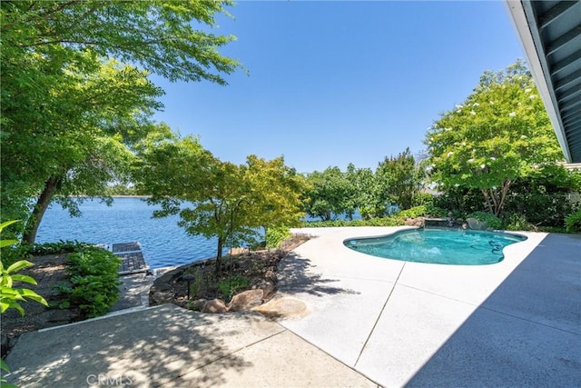 43 Edgewater Ct, Chico, CA 95928 - outdoor pool featuring a patio area and a water view