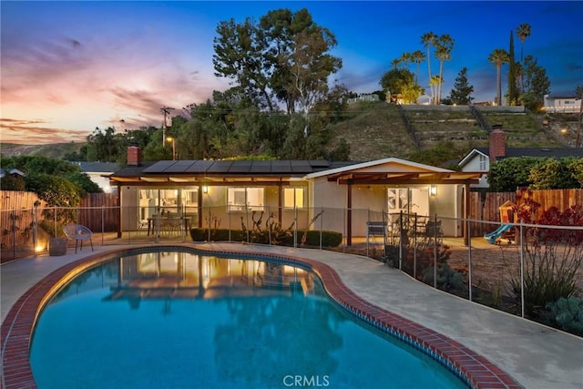 5839 Parkmor Rd, Calabasas, CA 91302 - view of pool with fence and a patio