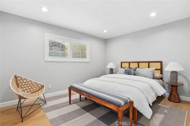 5839 Parkmor Rd, Calabasas, CA 91302 - bedroom with wood finished floors, recessed lighting, and baseboards
