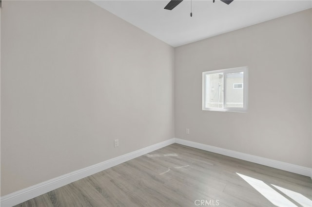 4875 Fairway Blvd, Chino Hills, CA 91709 - spare room with a ceiling fan, light wood finished floors, and baseboards