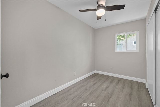 4875 Fairway Blvd, Chino Hills, CA 91709 - spare room with light wood-type flooring, baseboards, and a ceiling fan