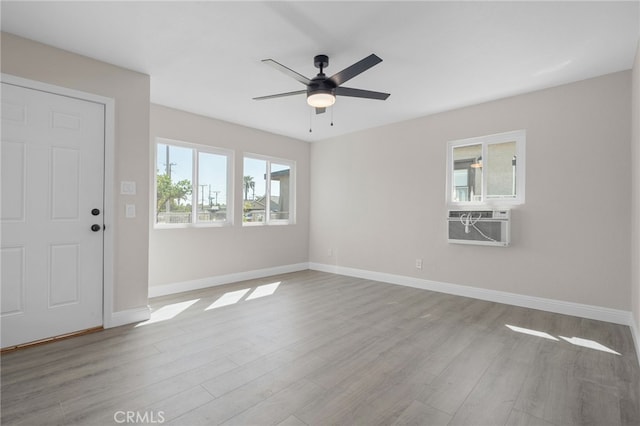 4875 Fairway Blvd, Chino Hills, CA 91709 - entryway featuring wood finished floors, baseboards, and a ceiling fan