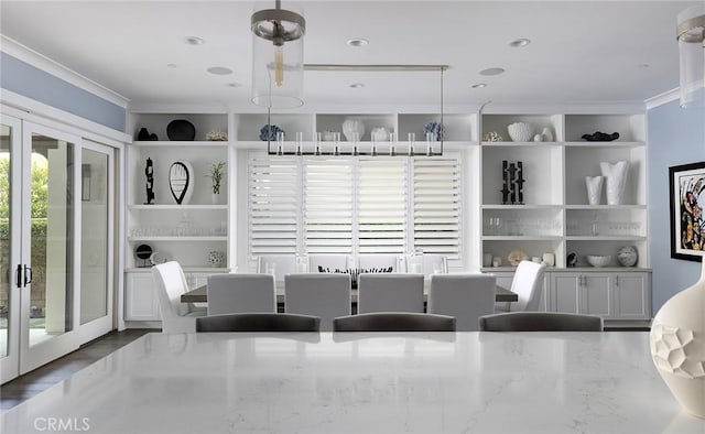 135 Via Artemesia, San Clemente, CA 92672 - dining space with french doors and crown molding