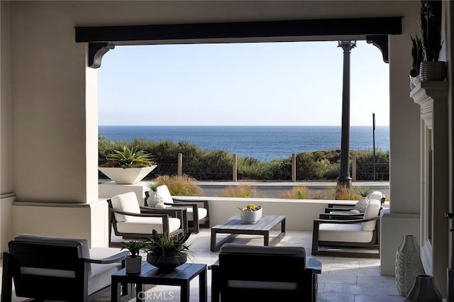 135 Via Artemesia, San Clemente, CA 92672 - balcony with an outdoor hangout area, a water view, and a patio