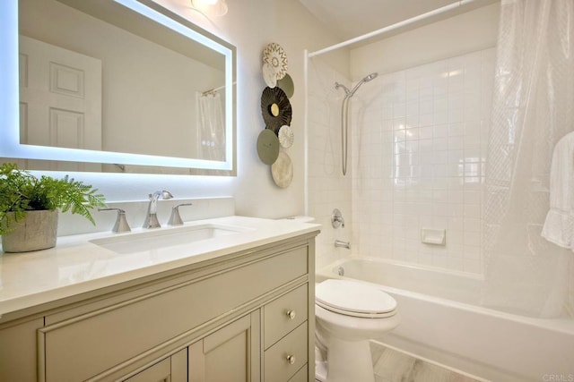 11590 Trailbrook Ln, San Diego, CA 92128 - bathroom with shower / bath combo, toilet, and vanity