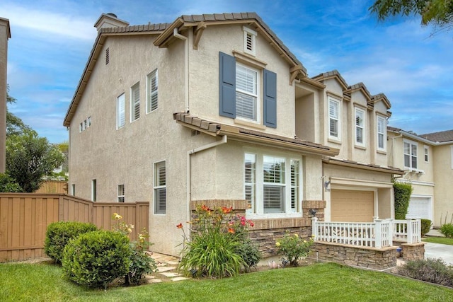 11590 Trailbrook Ln, San Diego, CA 92128 - view of front facade with stucco siding, a garage, and a tile roof