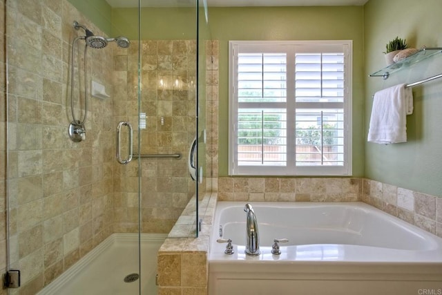 11590 Trailbrook Ln, San Diego, CA 92128 - full bathroom with a garden tub and a stall shower