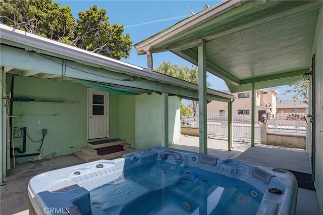 1550 E Sandison St, Wilmington, CA 90744 - exterior space with a hot tub and entry steps