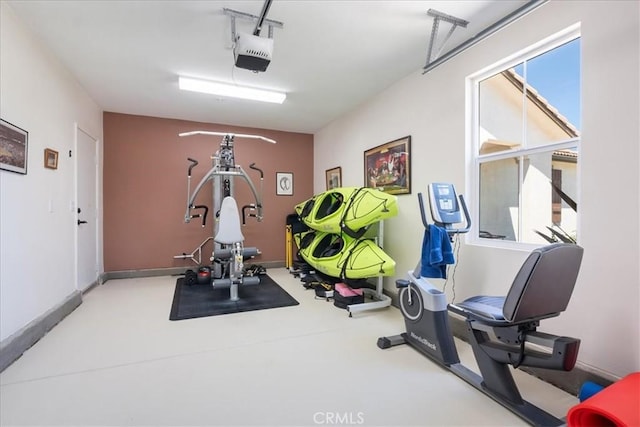 287 Tom Mcguinness Jr Cir, Fallbrook, CA 92028 - workout area with a garage and baseboards