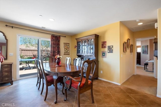 287 Tom Mcguinness Jr Cir, Fallbrook, CA 92028 - dining space with tile patterned floors, baseboards, and recessed lighting