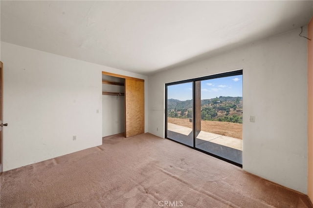 879 Stewart Canyon Rd, Fallbrook, CA 92028 - unfurnished bedroom featuring access to exterior, light carpet, and a closet