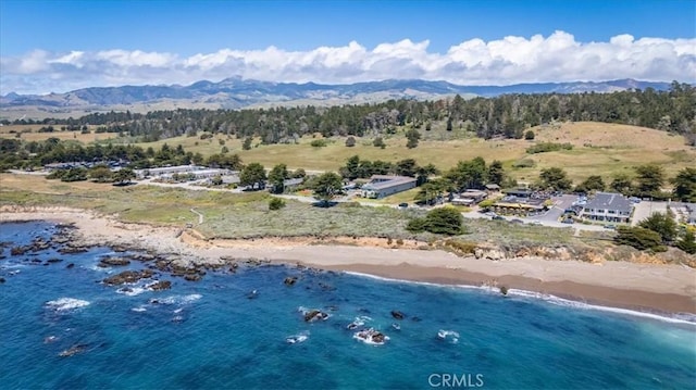 6570 Moonstone Beach Dr, Cambria, CA 93428 - aerial view of a water and mountain view