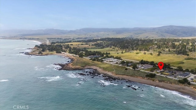 6570 Moonstone Beach Dr, Cambria, CA 93428 - bird's eye view of a water and mountain view