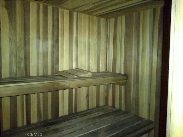 view of sauna