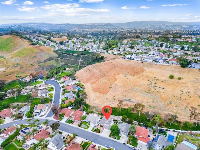 28705 Charreadas, Laguna Niguel, CA 92677 - aerial view of property and surrounding area featuring a mountain backdrop and nearby suburban area