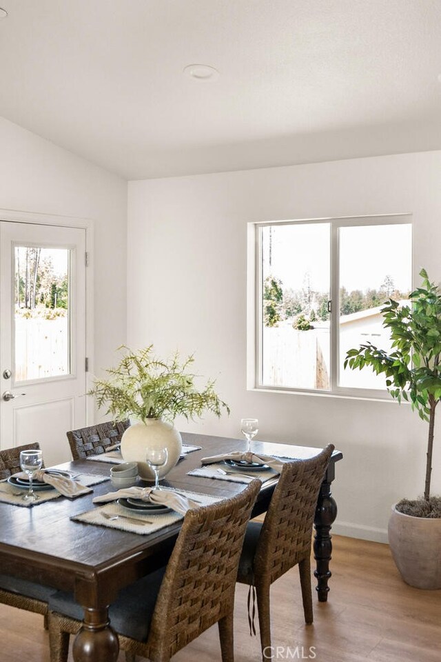 6333 Graham Rd, Paradise, CA 95969 - dining space with wood finished floors and baseboards