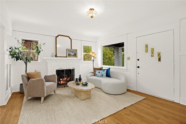 859 N Chester Ave, Pasadena, CA 91104 - living area with a fireplace and wood finished floors