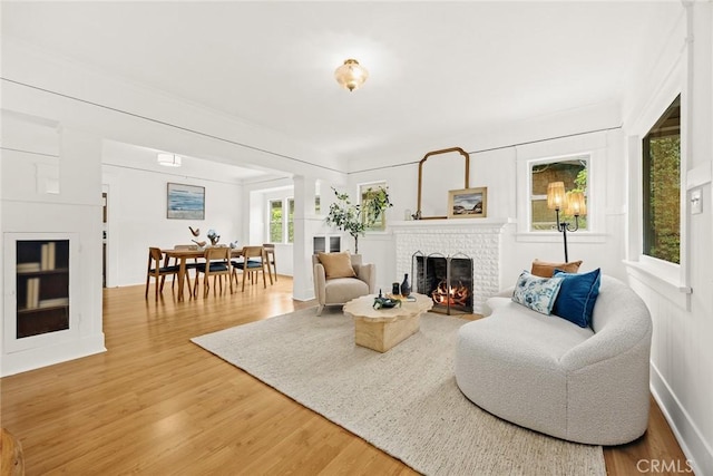 859 N Chester Ave, Pasadena, CA 91104 - living room with a fireplace and wood finished floors