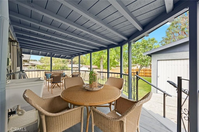 859 N Chester Ave, Pasadena, CA 91104 - sunroom with outdoor dining area