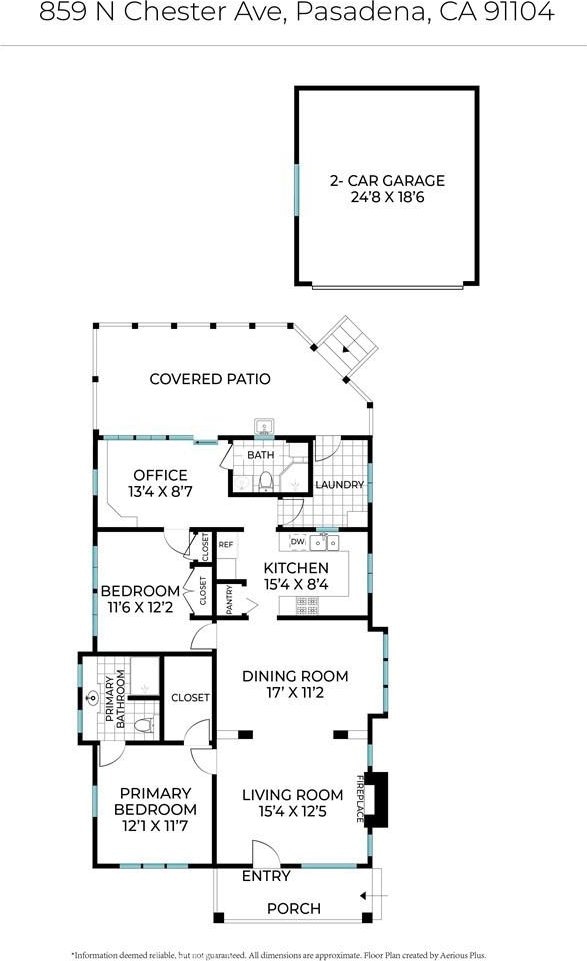 859 N Chester Ave, Pasadena, CA 91104 - home floor plan