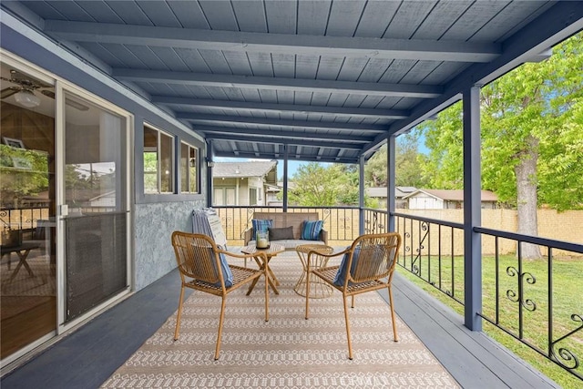 859 N Chester Ave, Pasadena, CA 91104 - sunroom featuring healthy amount of natural light and ceiling fan