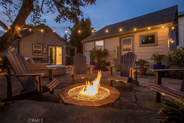 1443 Iris St, San Luis Obispo, CA 93401 - view of patio / terrace featuring a fire pit