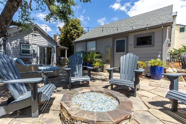 1443 Iris St, San Luis Obispo, CA 93401 - view of patio featuring a fire pit