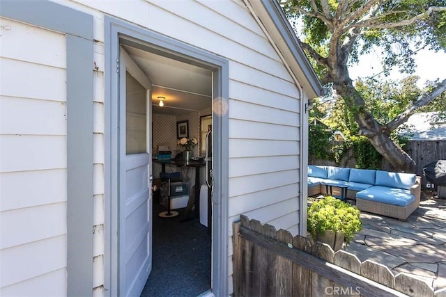 1443 Iris St, San Luis Obispo, CA 93401 - property entrance with an outdoor hangout area