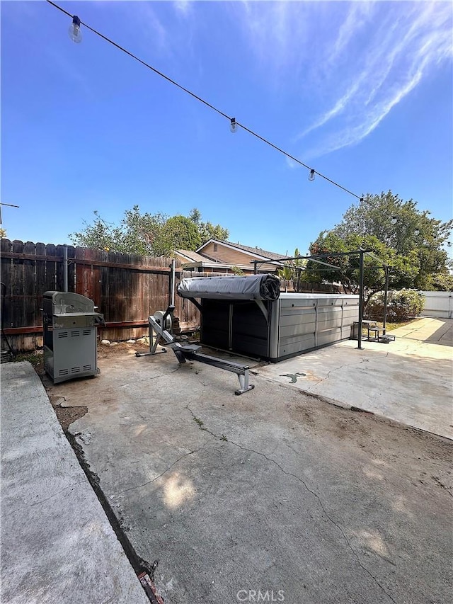 551 W Walnut Ave, Monrovia, CA 91016 - view of patio with a hot tub and grilling area