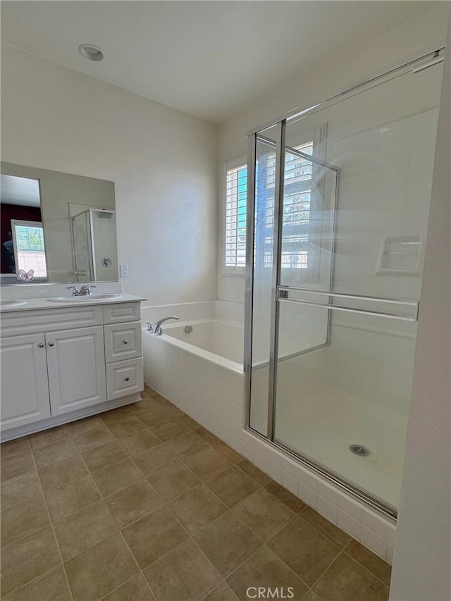 3397 Sequoia Ct, Perris, CA 92570 - bathroom featuring healthy amount of natural light, a shower stall, and vanity