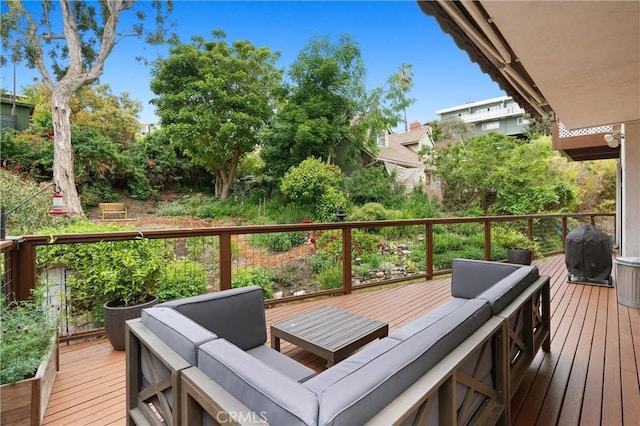 645 Griffith Way, Laguna Beach, CA 92651 - deck featuring an outdoor living space and grilling area