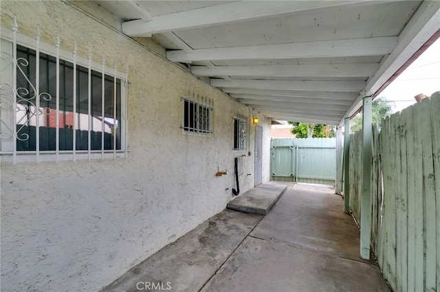 view of patio / terrace with fence