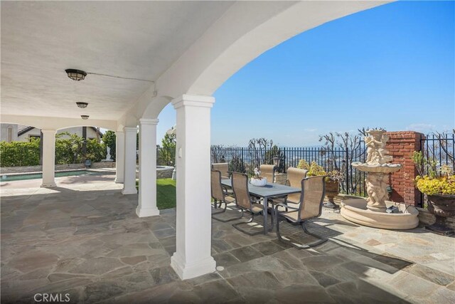 3211 E Mandeville Pl, Orange, CA 92867 - view of patio featuring fence and outdoor dining area