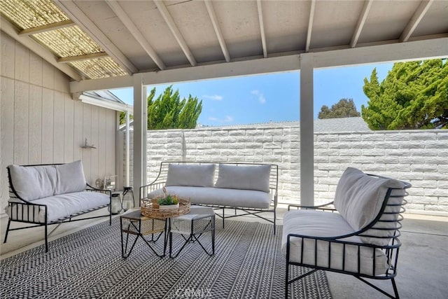 4273 Spoon Bill Way, Oceanside, CA 92057 - view of patio featuring an outdoor hangout area and fence