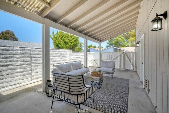 4273 Spoon Bill Way, Oceanside, CA 92057 - view of patio featuring an outdoor hangout area and fence